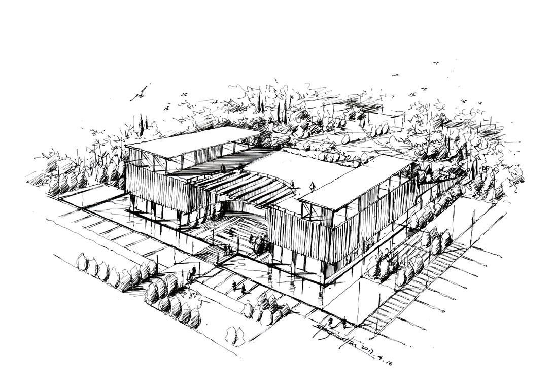 考研景观手绘效果图,景观考研手绘要准备几张效果图
