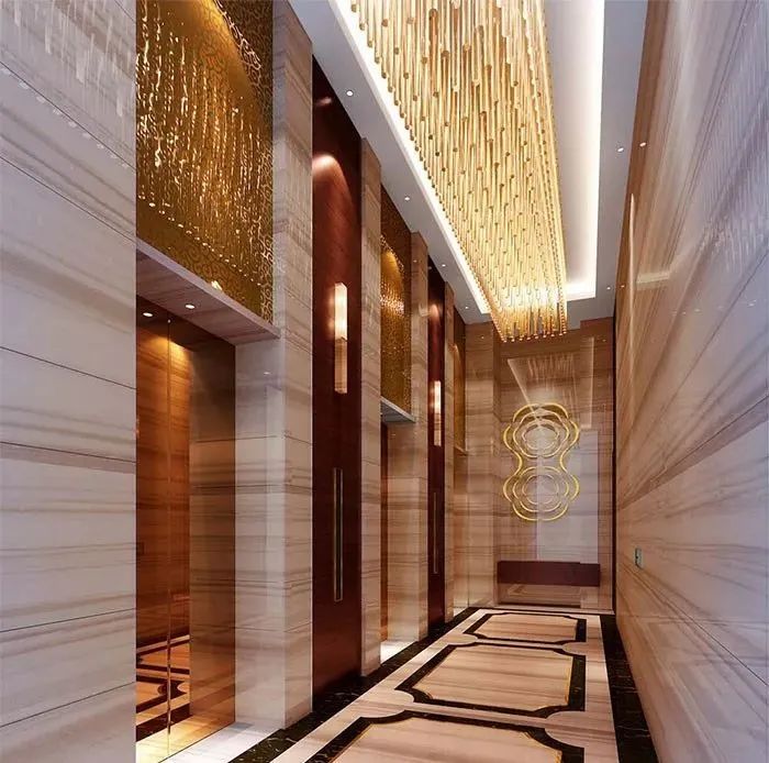 这就是5星级酒店，必须用大理石装修电梯的原因