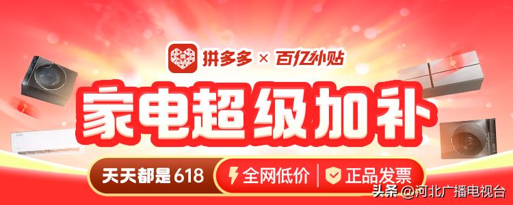 拼多多百亿补贴持续加补“天天618”,“家电超级加补”专场再掀48小时消费狂欢
