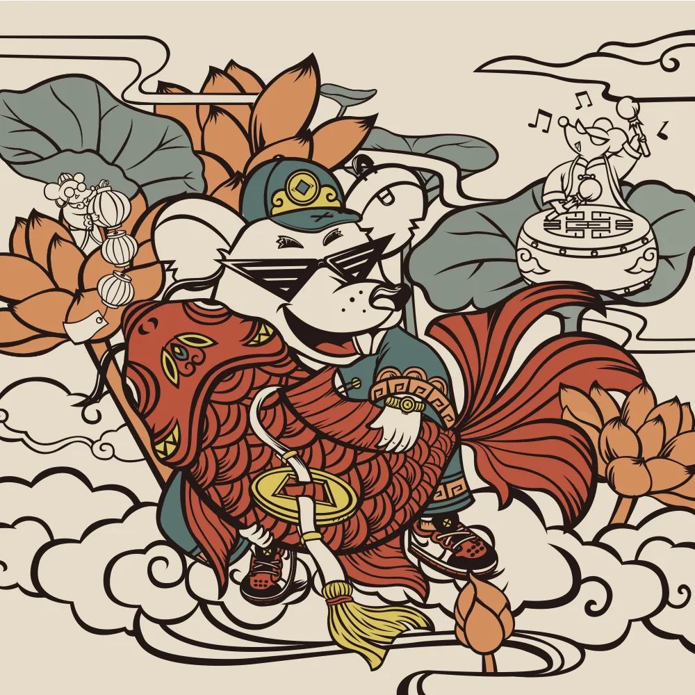 国潮风海报排版,国潮风插画作品介绍