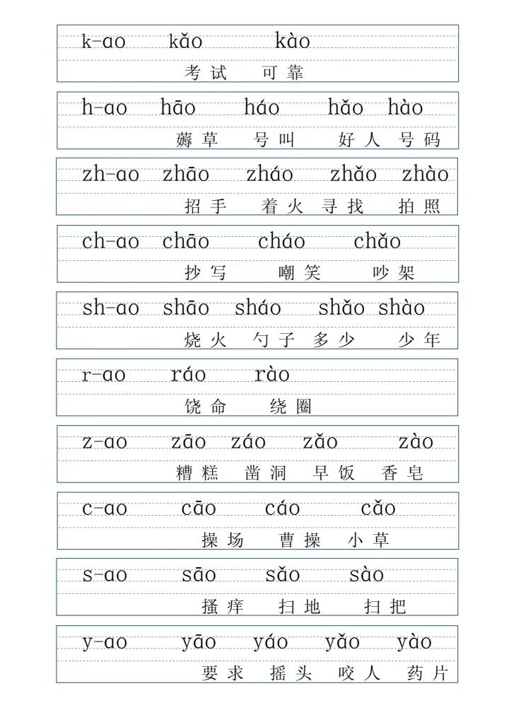 拼音字母表带拼读的,拼音表图打印版