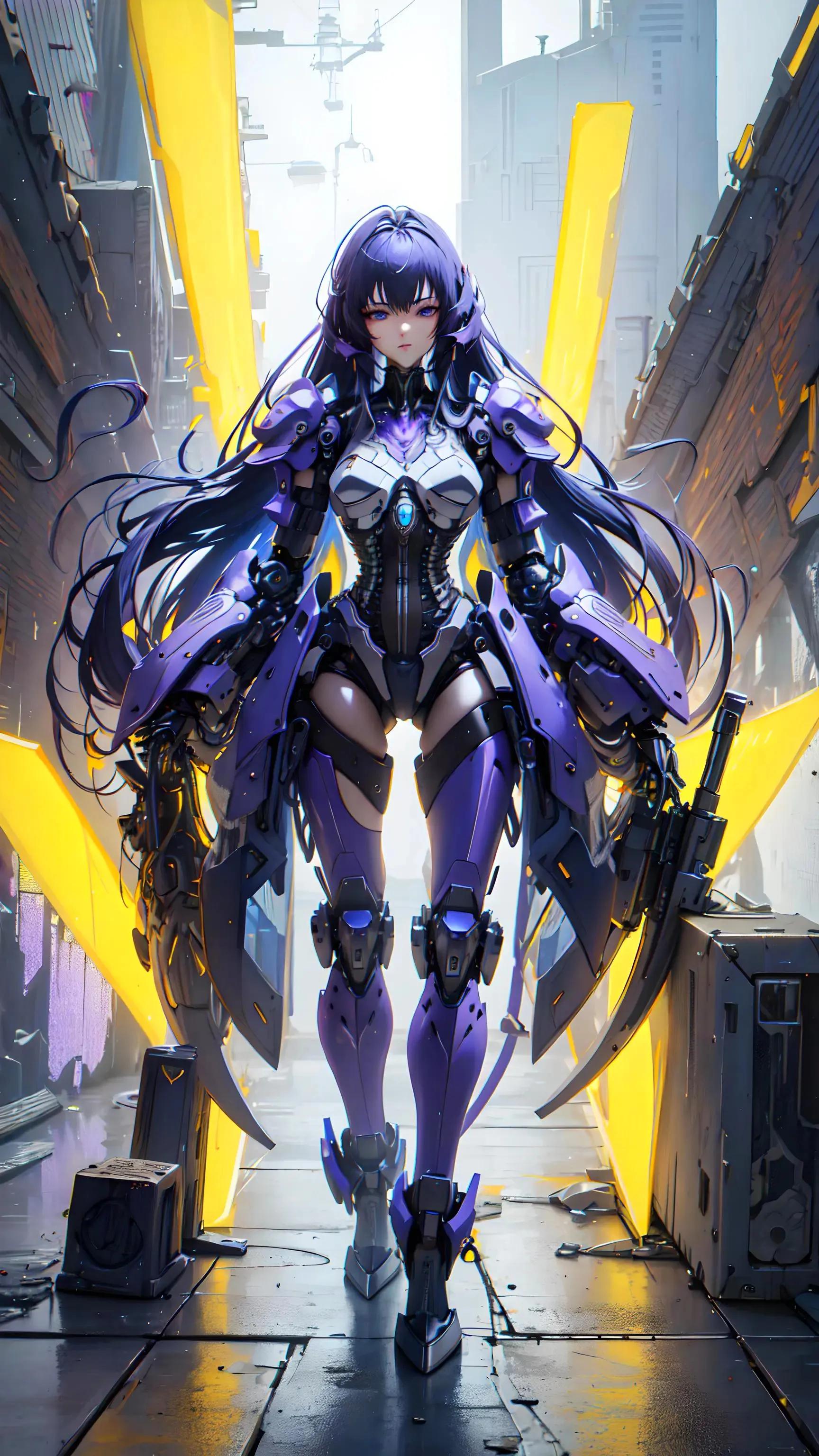 机甲少女壁纸手机,二次元机甲壁纸超清4k手机