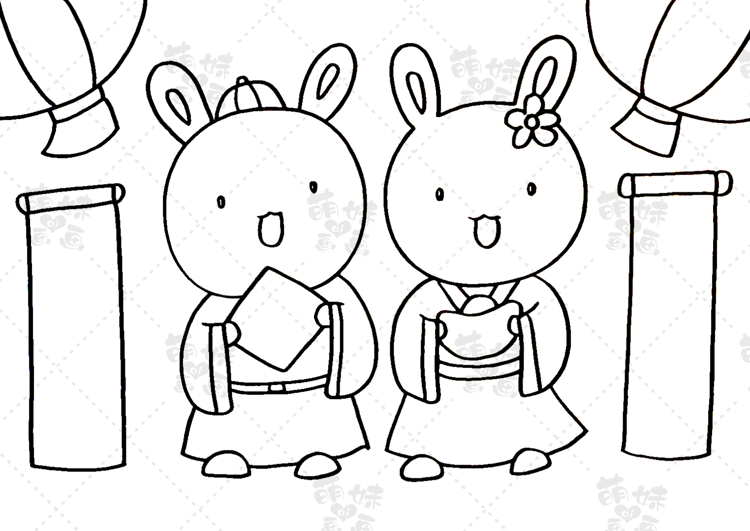 新春手抄报2023兔年简单又好看,兔年春节手抄报简单又漂亮字又少