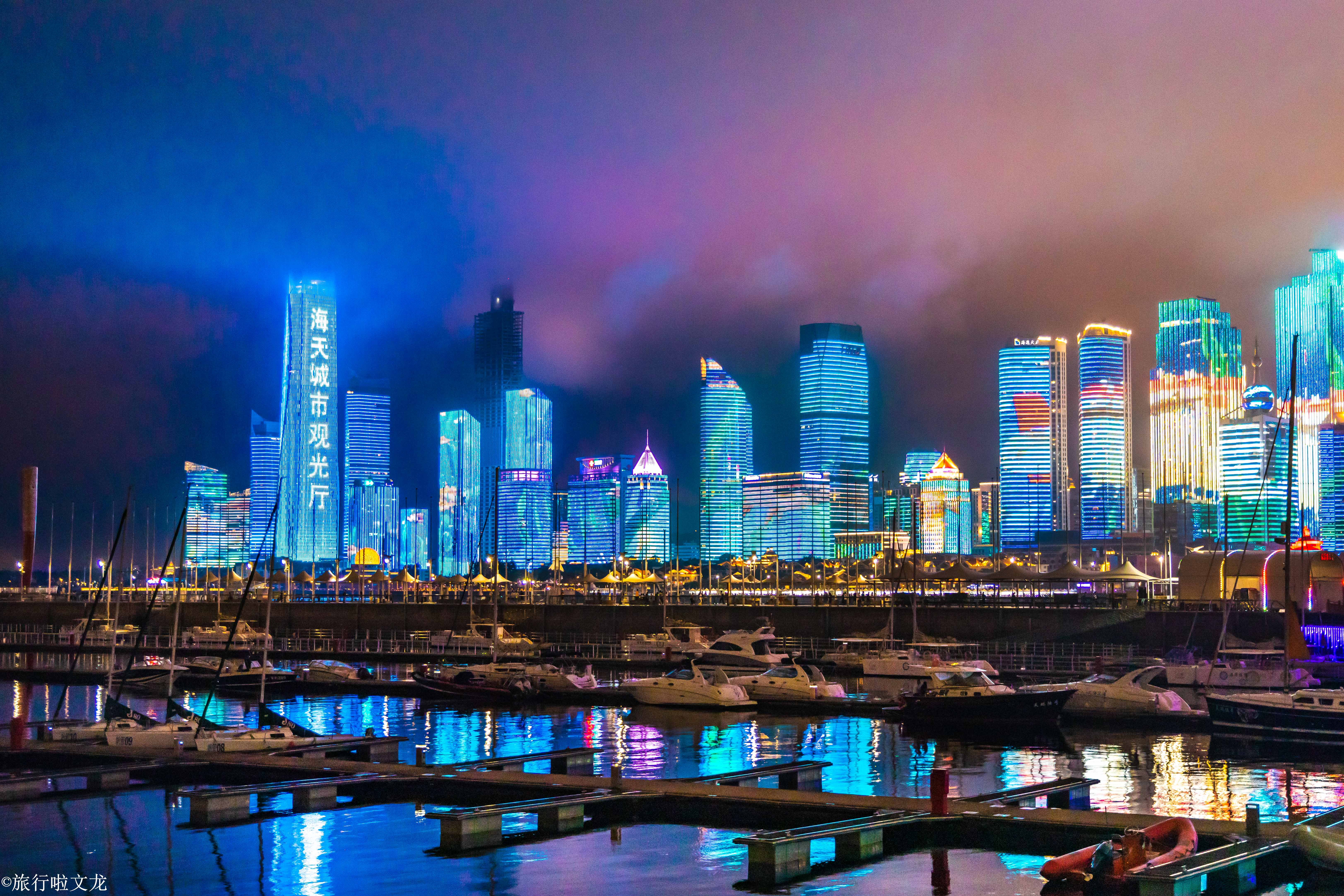 2021年国庆节青岛五四广场灯光秀,青岛灯光秀时间表2021五四广场