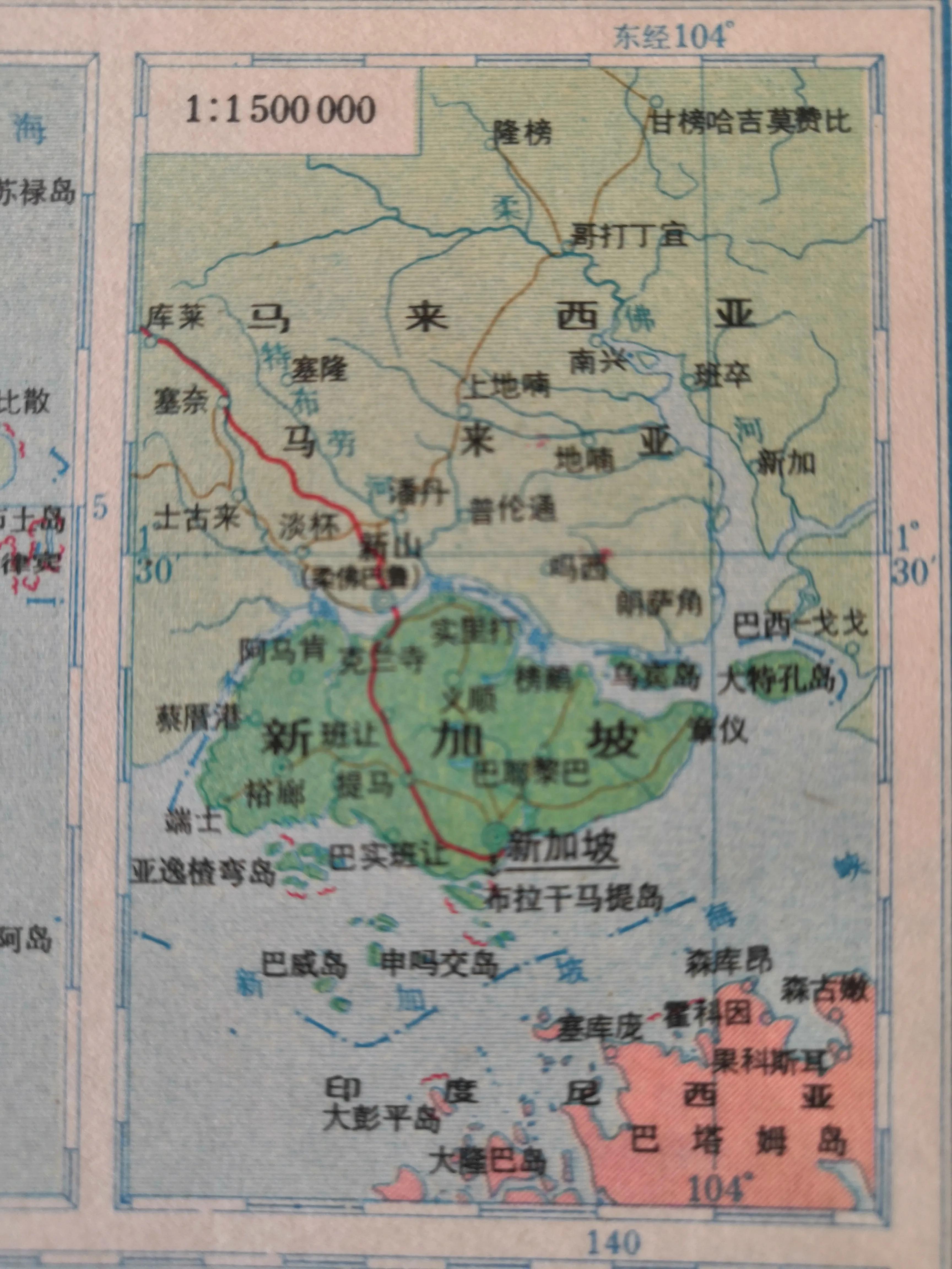 世界地图中的新加坡地图位置,世界地图变化史原版