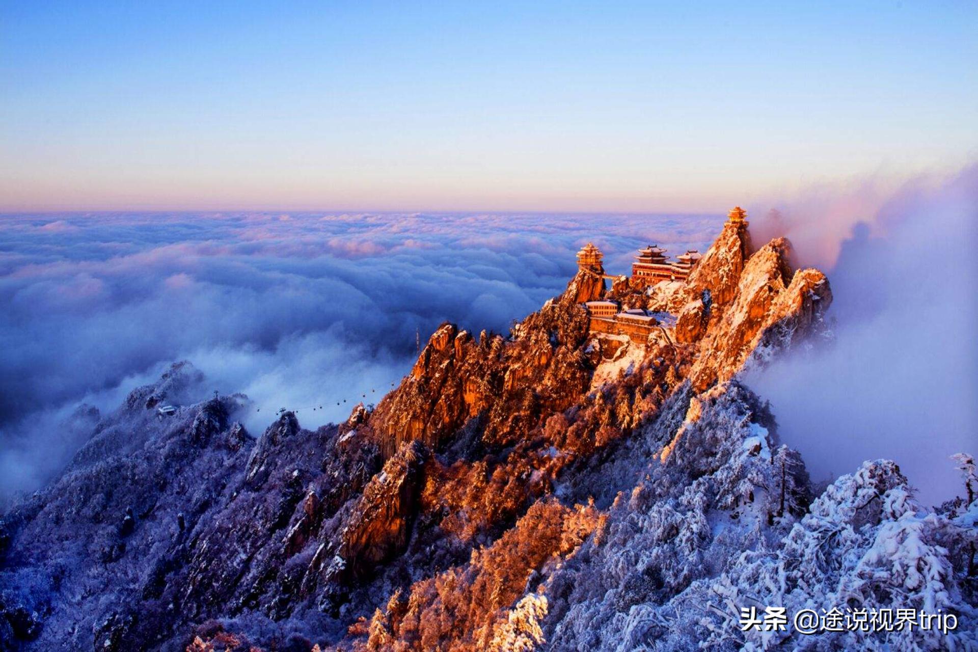 冰封奇景绝美的雪山，老君山一场雪惊艳了整个华夏，仿佛误入天宫