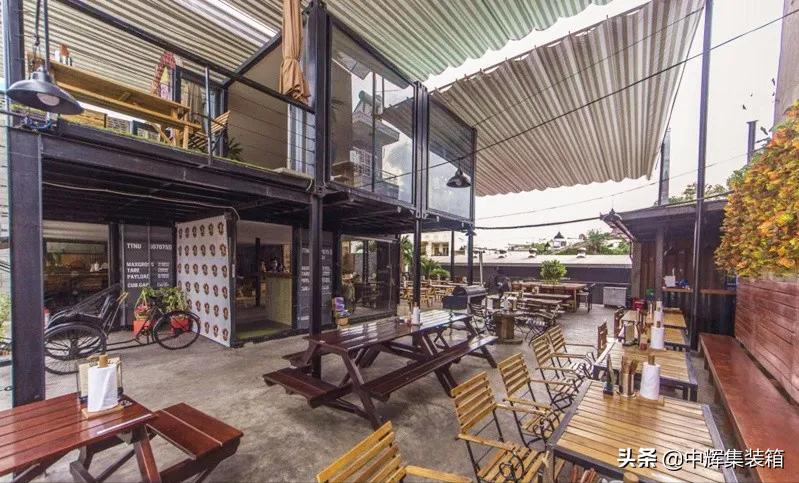 餐厅集装箱布局,集装箱餐饮外观