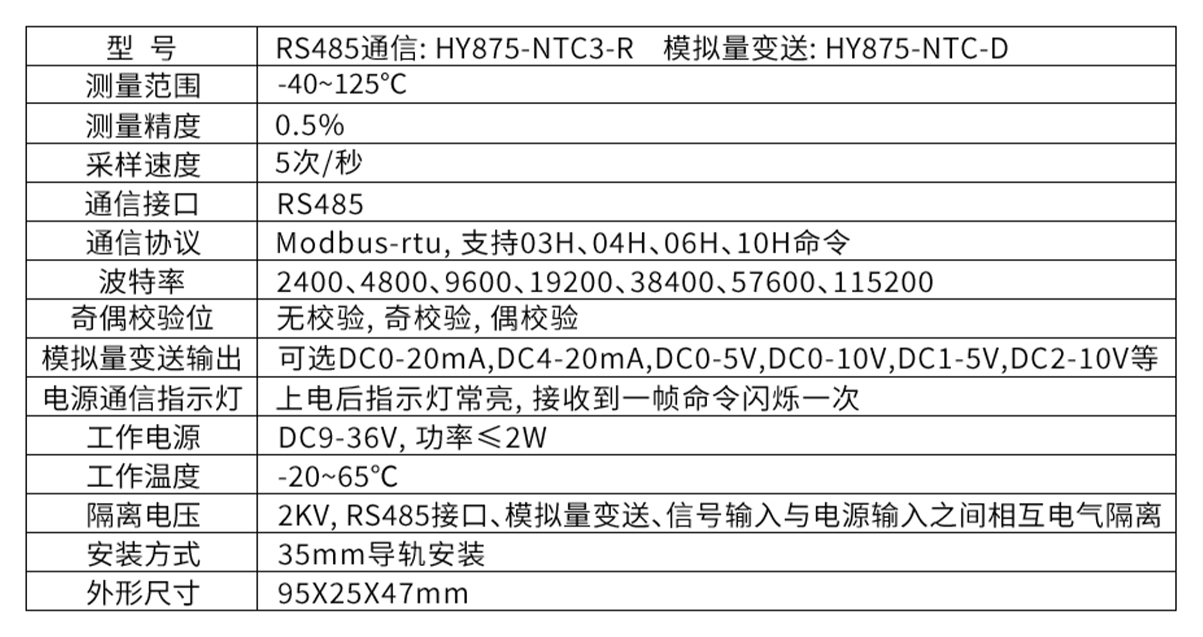 温度变送器（信号小黑壳系列）