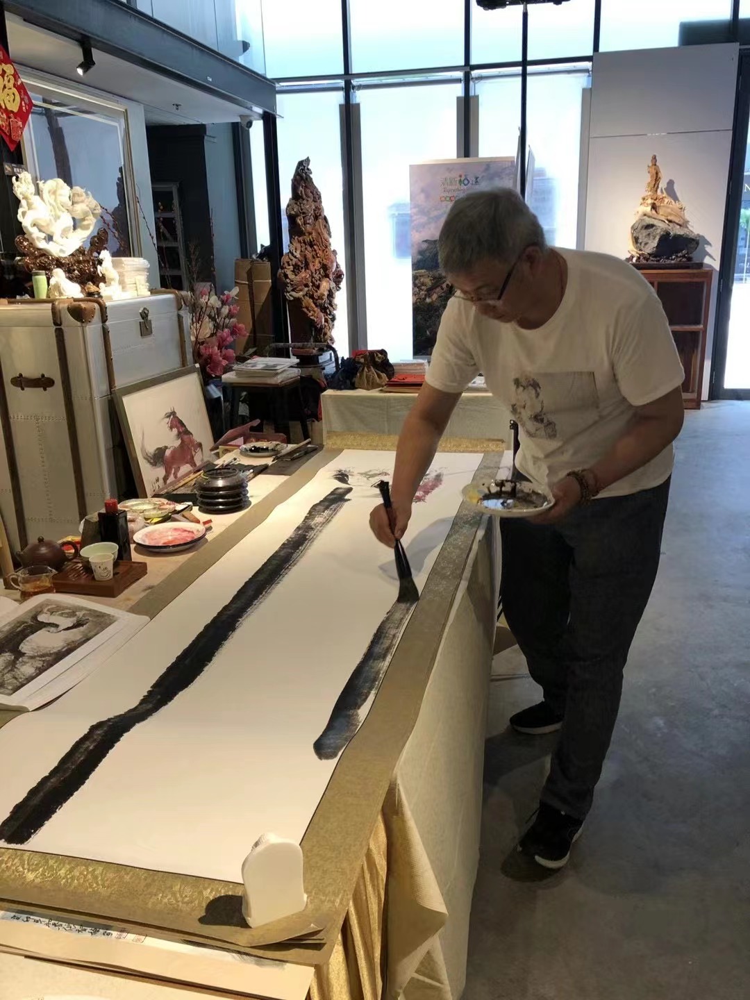 春夏秋冬四季水彩创意画,加拿大秋天风景画作品