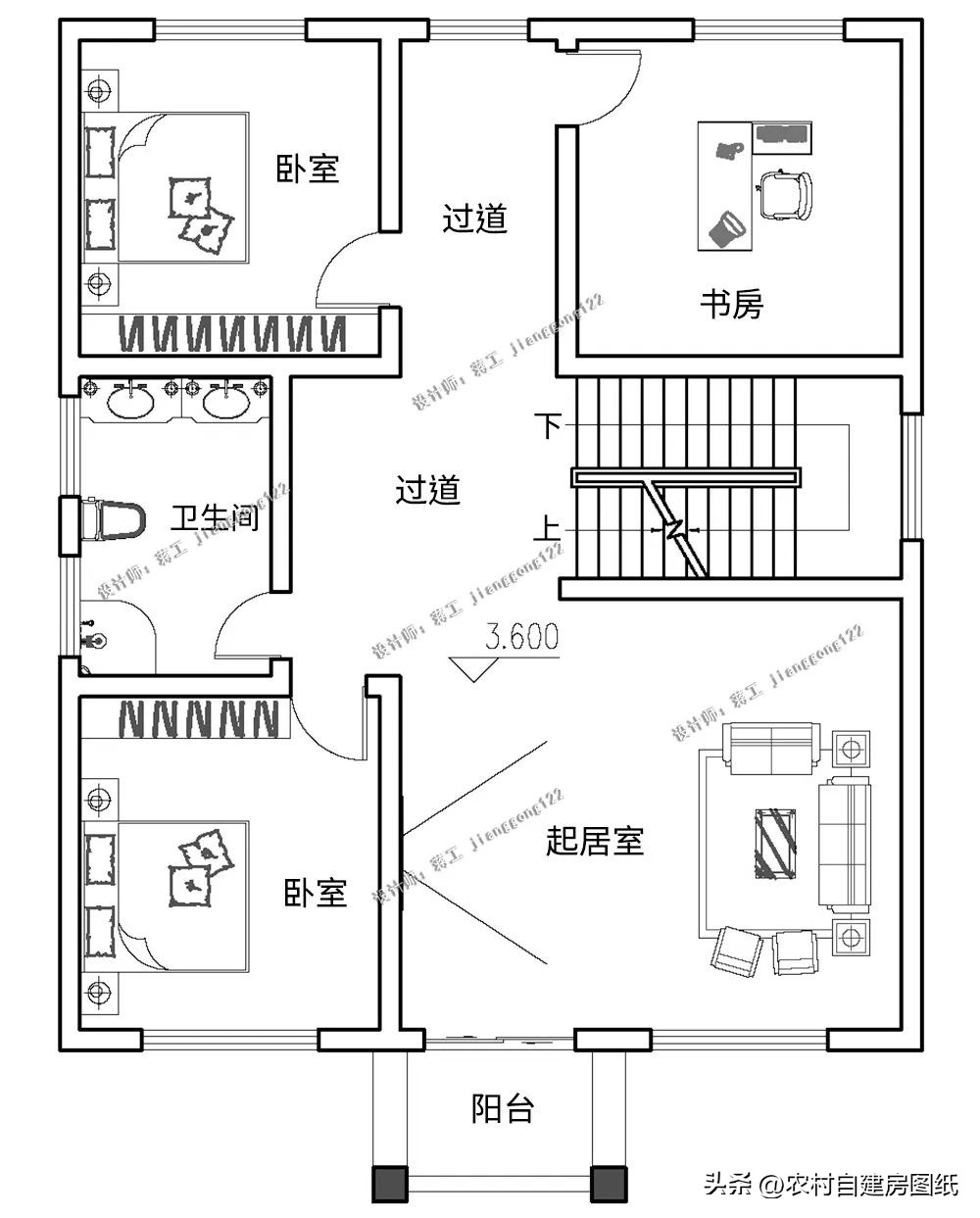 双拼三层别墅占地共120平图片大全,小户型三层半别墅图片大全最新款