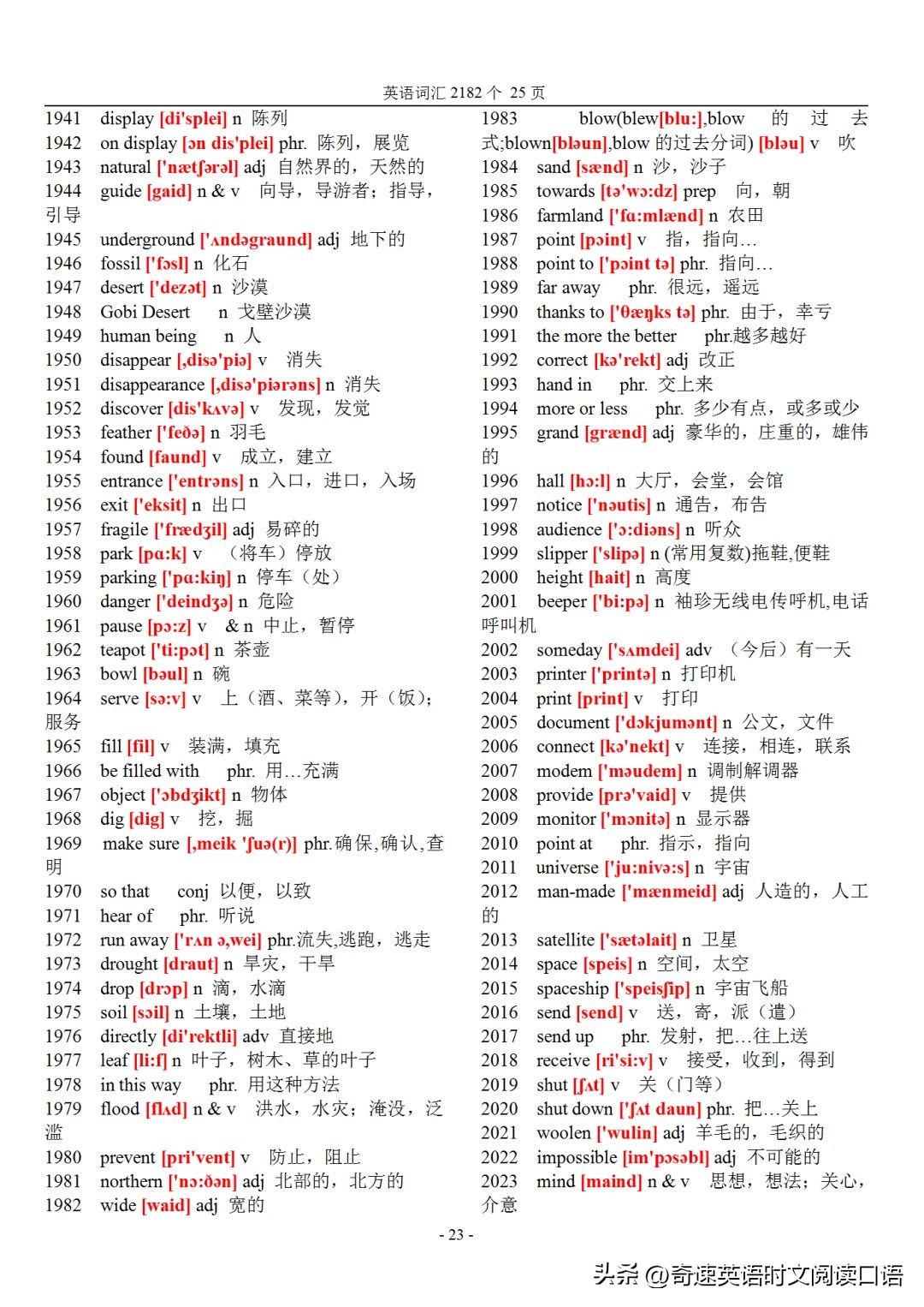初中英语词汇2182个哪里可以听,初中英语983个核心单词带音标