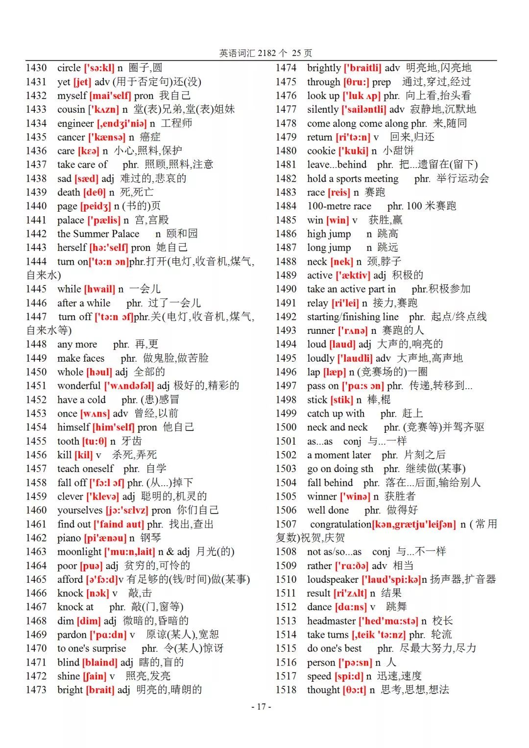 初中英语2182个基本词汇,初中英语词汇表2182怎么读