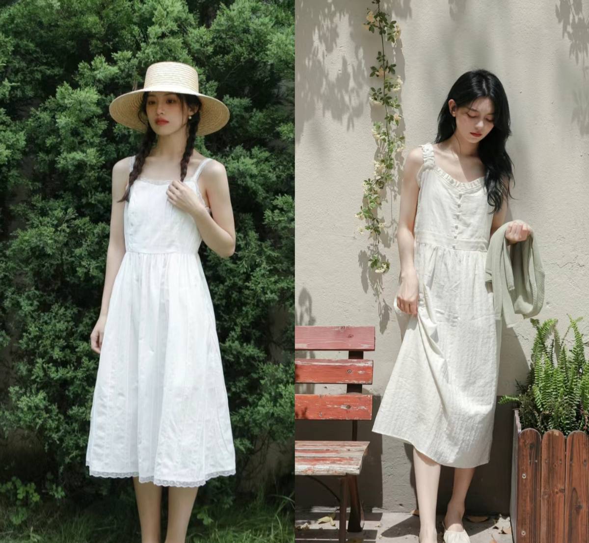 夏天就该穿吊带裙时髦高级又洋气,吊带裙内搭短袖夏季推荐