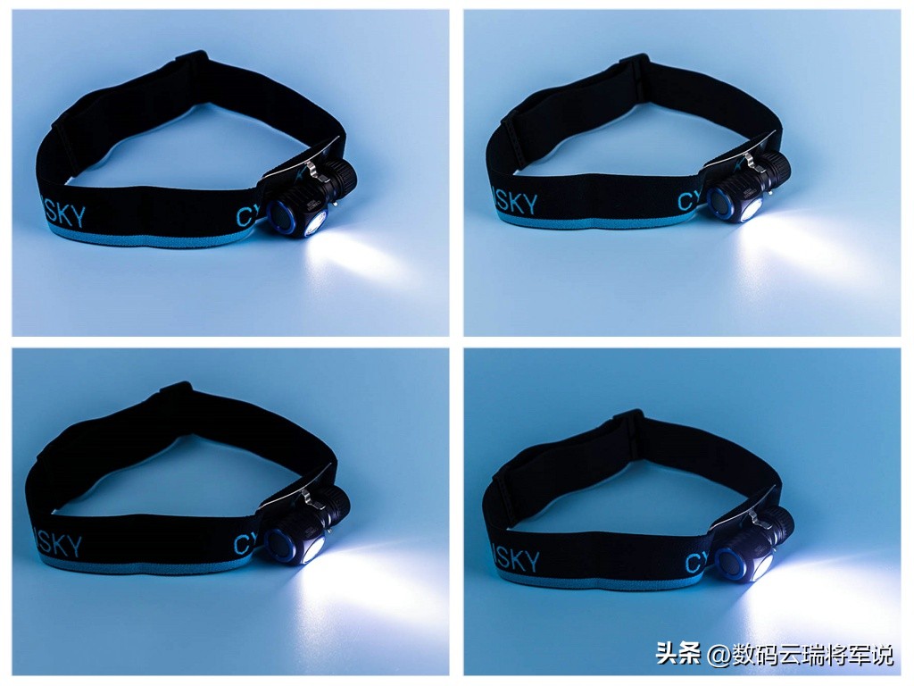 夜晚骑行照明好选择多功能L型迷你可充电头灯CYANSKYHS3R