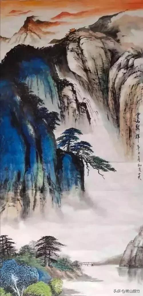 集名家精品山水画70幅欣赏,陈学良山水画精品欣赏40幅