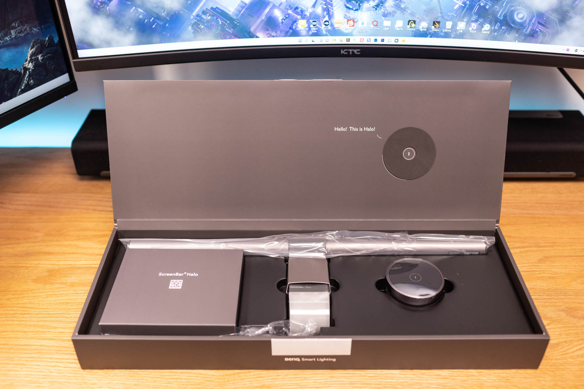 23.8英寸显示器桌面效果,桌面1.3米扩展显示器