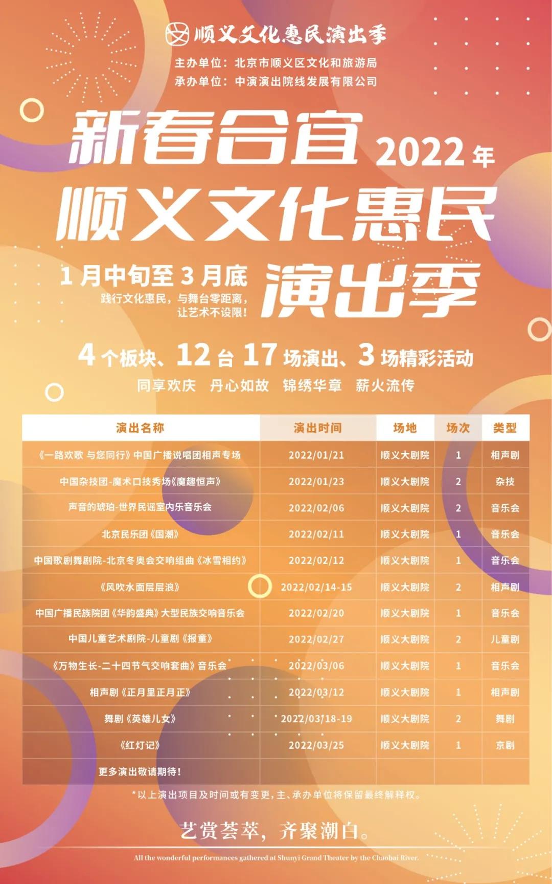 新春惠民演出活动,文化惠民新春演出时间