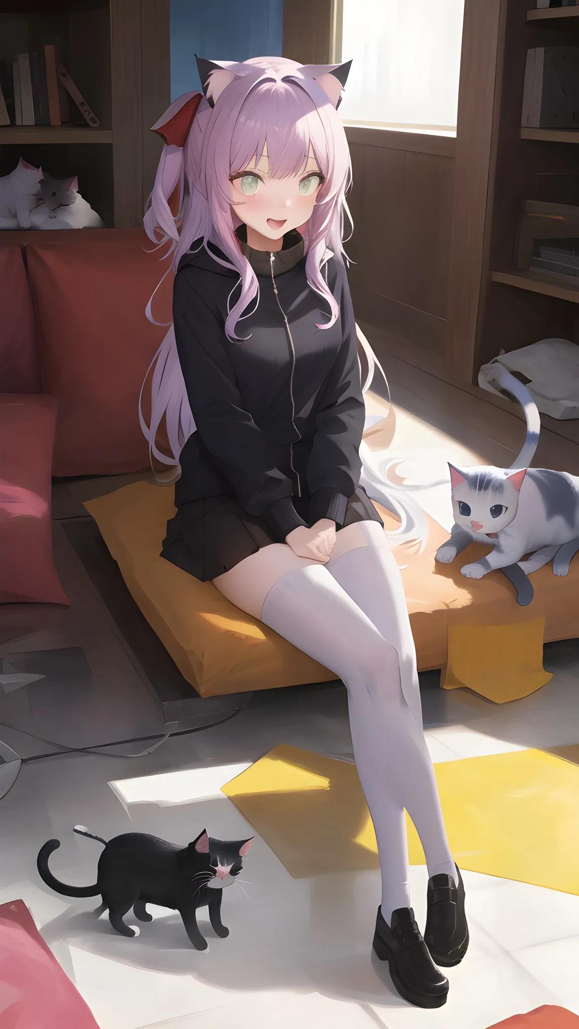 动漫猫壁纸图片大全集,横屏动漫猫壁纸