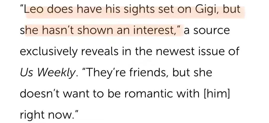 小李子和gigi分手了吗,小李子和gigi