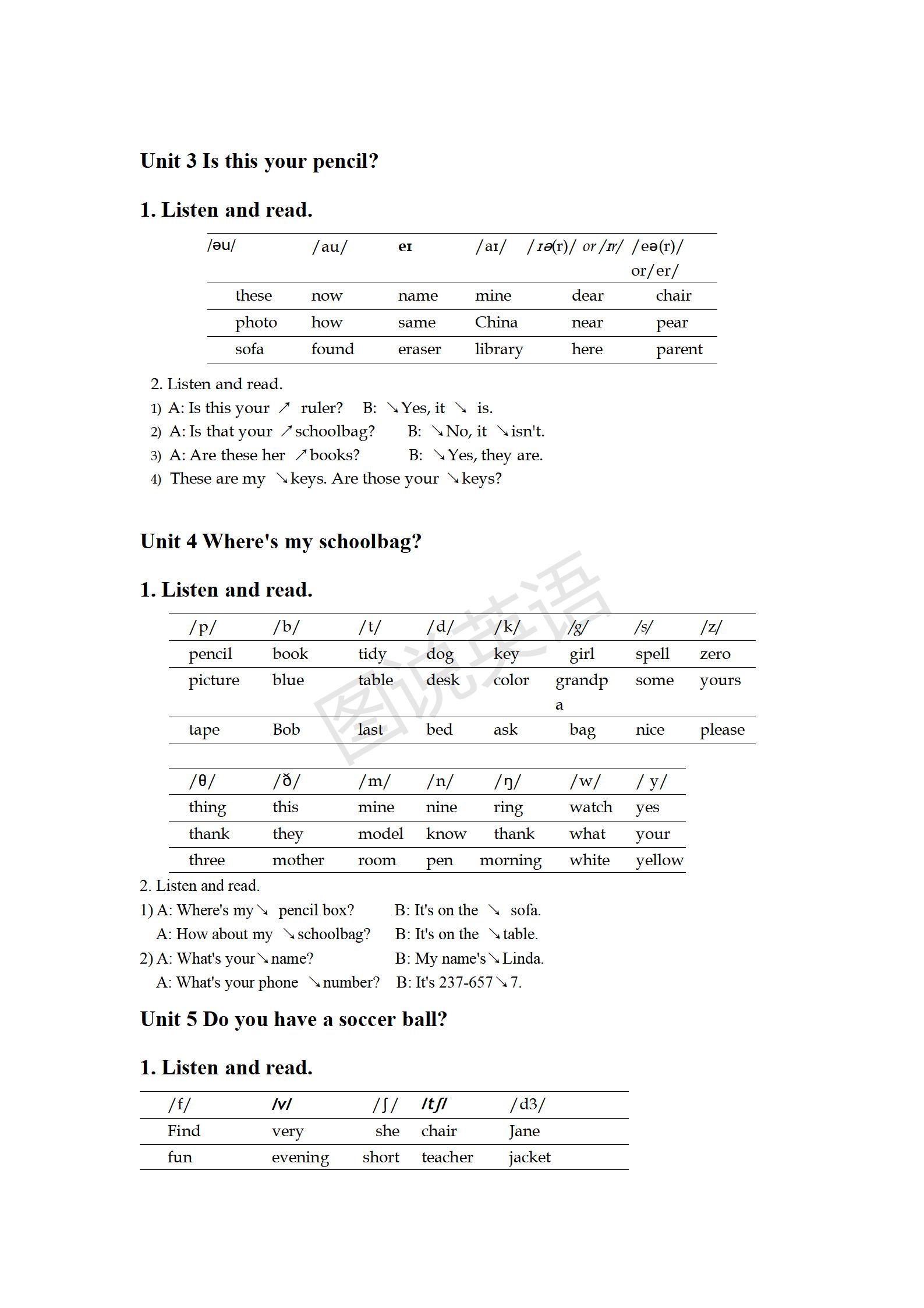 初中英语音标单词跟读教程,初一人教版英语音标教学