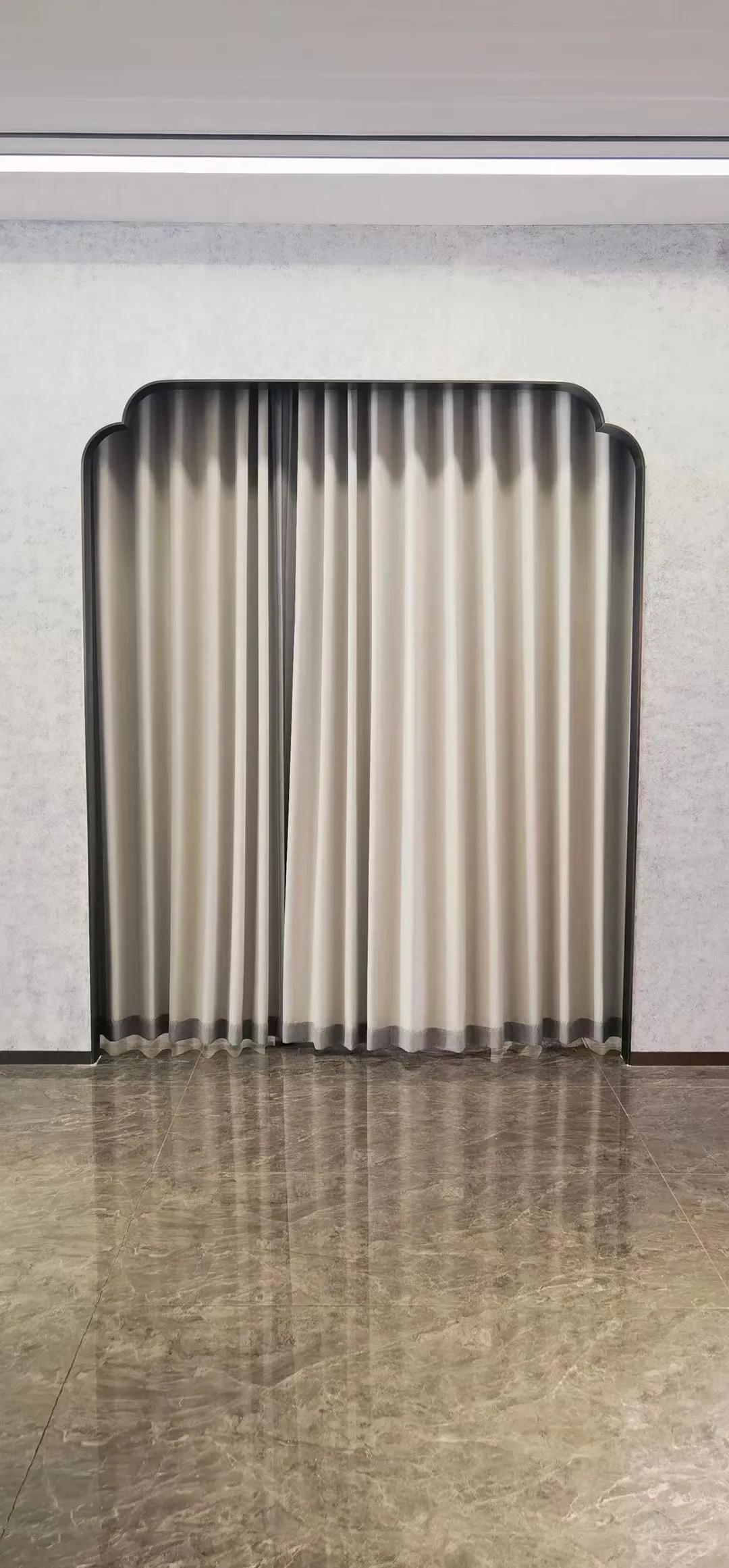 弧形背景墙弧形门套,客厅不锈钢窄边门套造型效果图