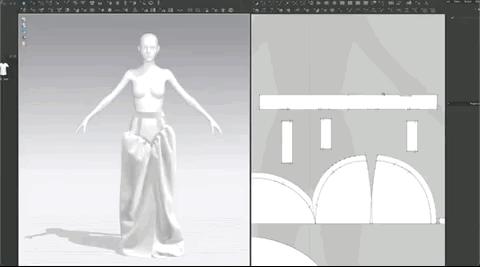 3d服装设计与智能制版,2d转3d建模时有多段线