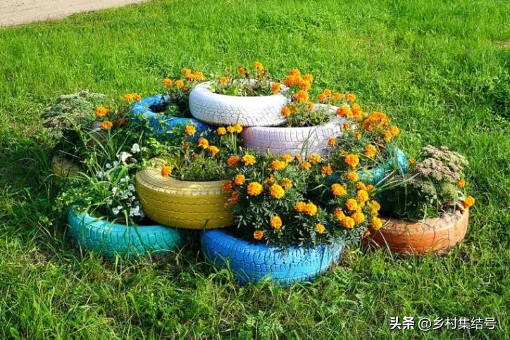 别墅庭院创意藤床,农村新型庭院花园设计图