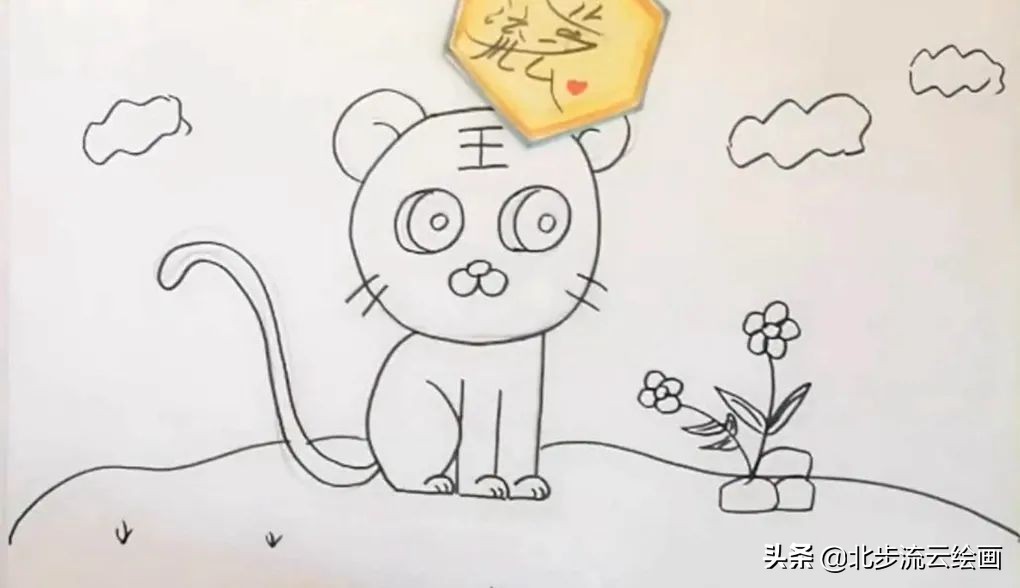 老虎简笔画怎么画简单又好看,老虎的眼睛怎么画简笔画