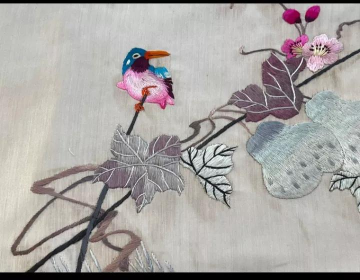 老刺绣收藏图片大全,老刺绣装裱