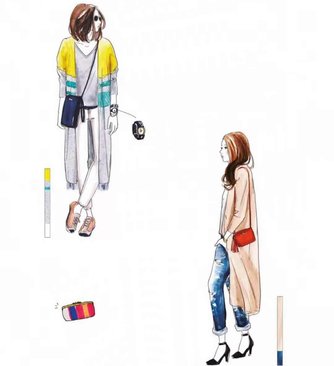 秋冬简单亮色高级感穿搭,冬季永不过时的文艺风穿搭