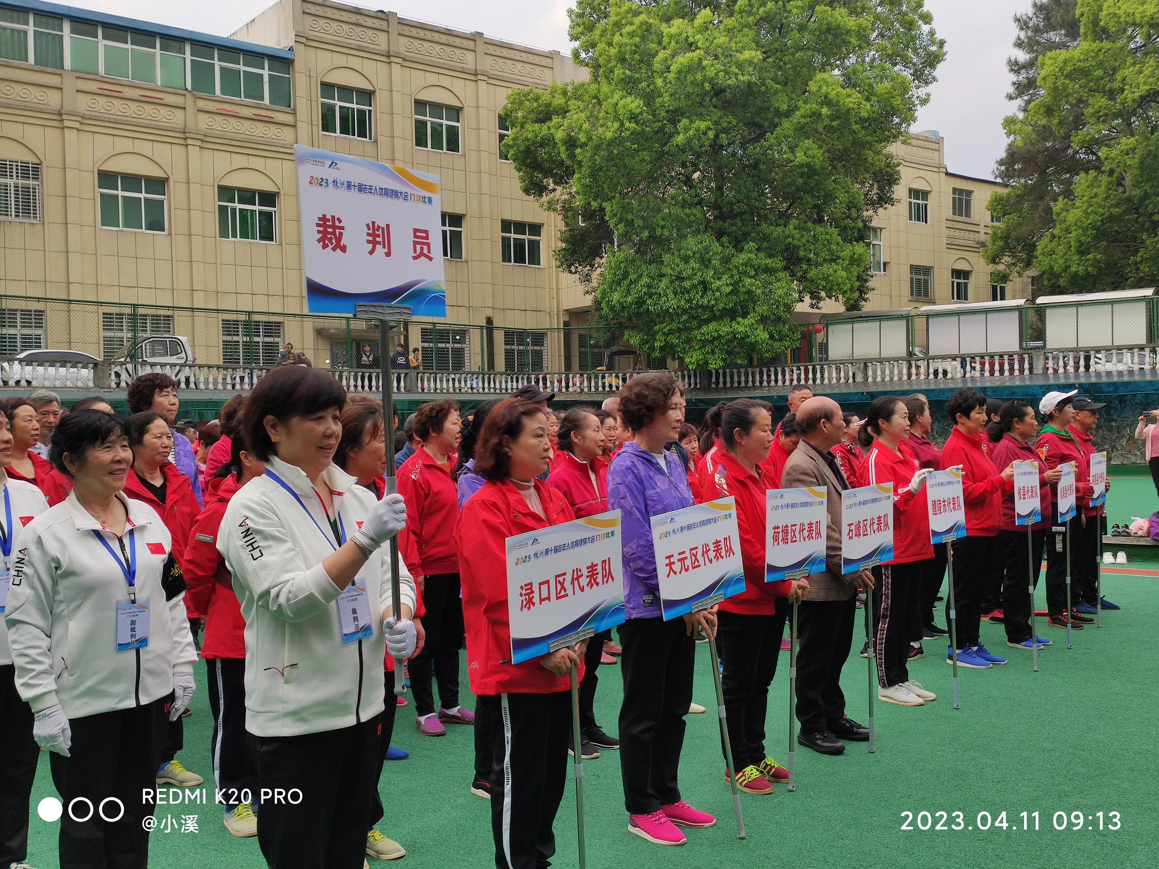 湖南省第十届老年人运动会门球赛,银龄展风采老年门球赛