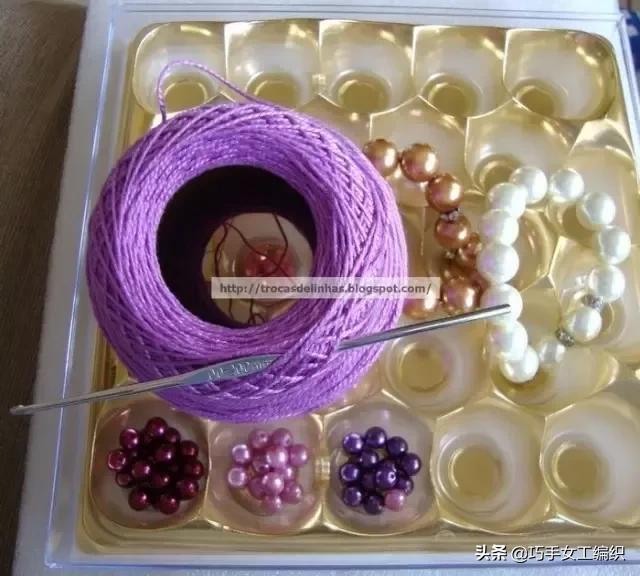 怎样钩奢华的项链,简单的一个珠子编绳