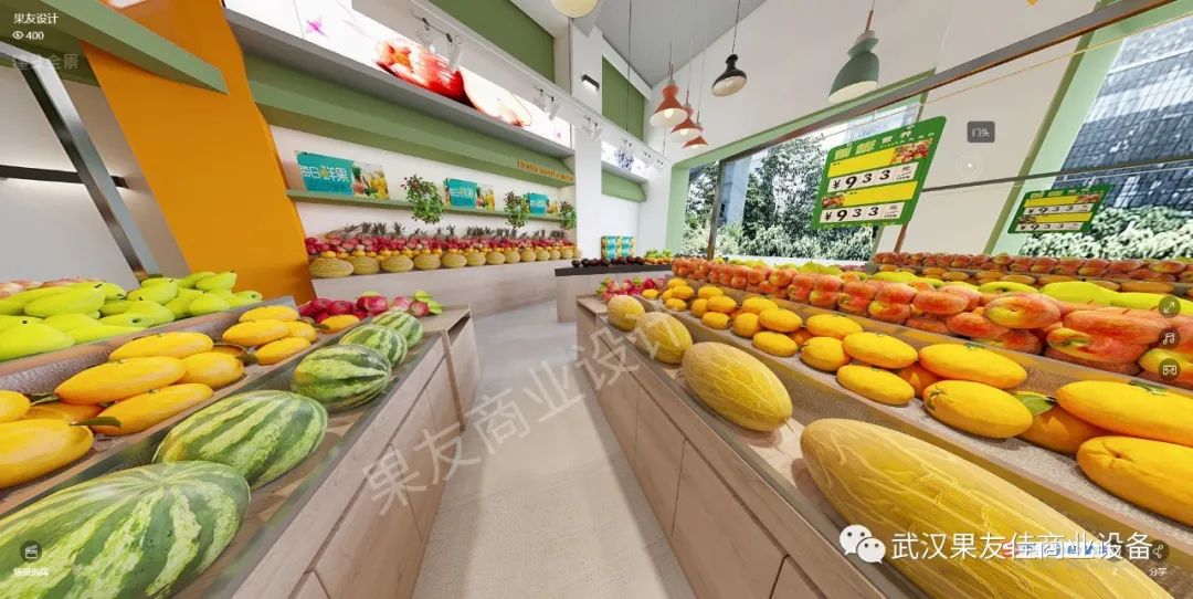 果友案例分享|蕲春100平网红水果店案例分享~