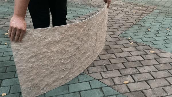 可弯曲的柔性岩板:比天然石材更轻薄,比超薄石材更多样