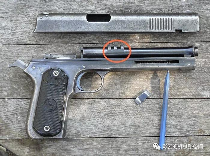 为什么手枪空挂时枪管会翘起来,手枪套筒为什么会自动后退