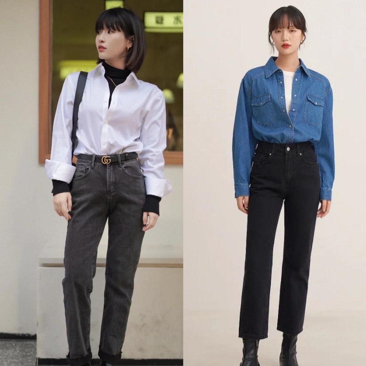 女士衬衫怎样穿又年轻又好看,衬衫比较大怎么搭配时尚好看