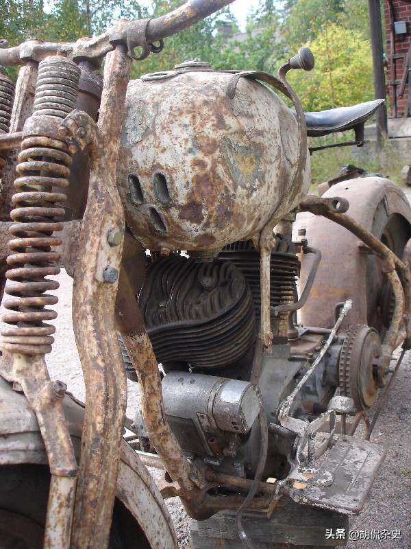 95式军用摩托,日军挂式摩托车