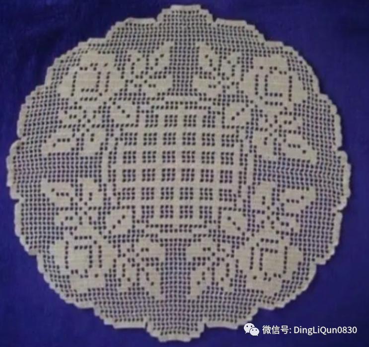 针织桌布图案大全图解,编织桌布图案花边