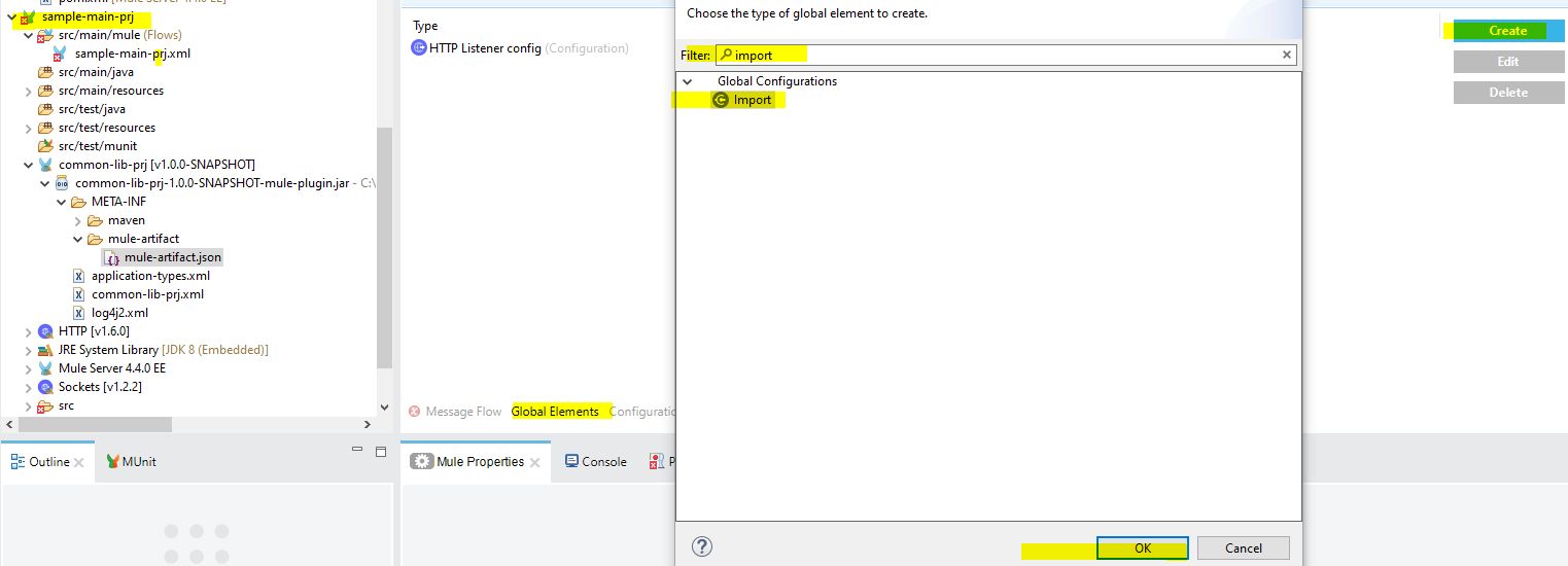 如何在Mule4中配置通用流程以重用通用功能