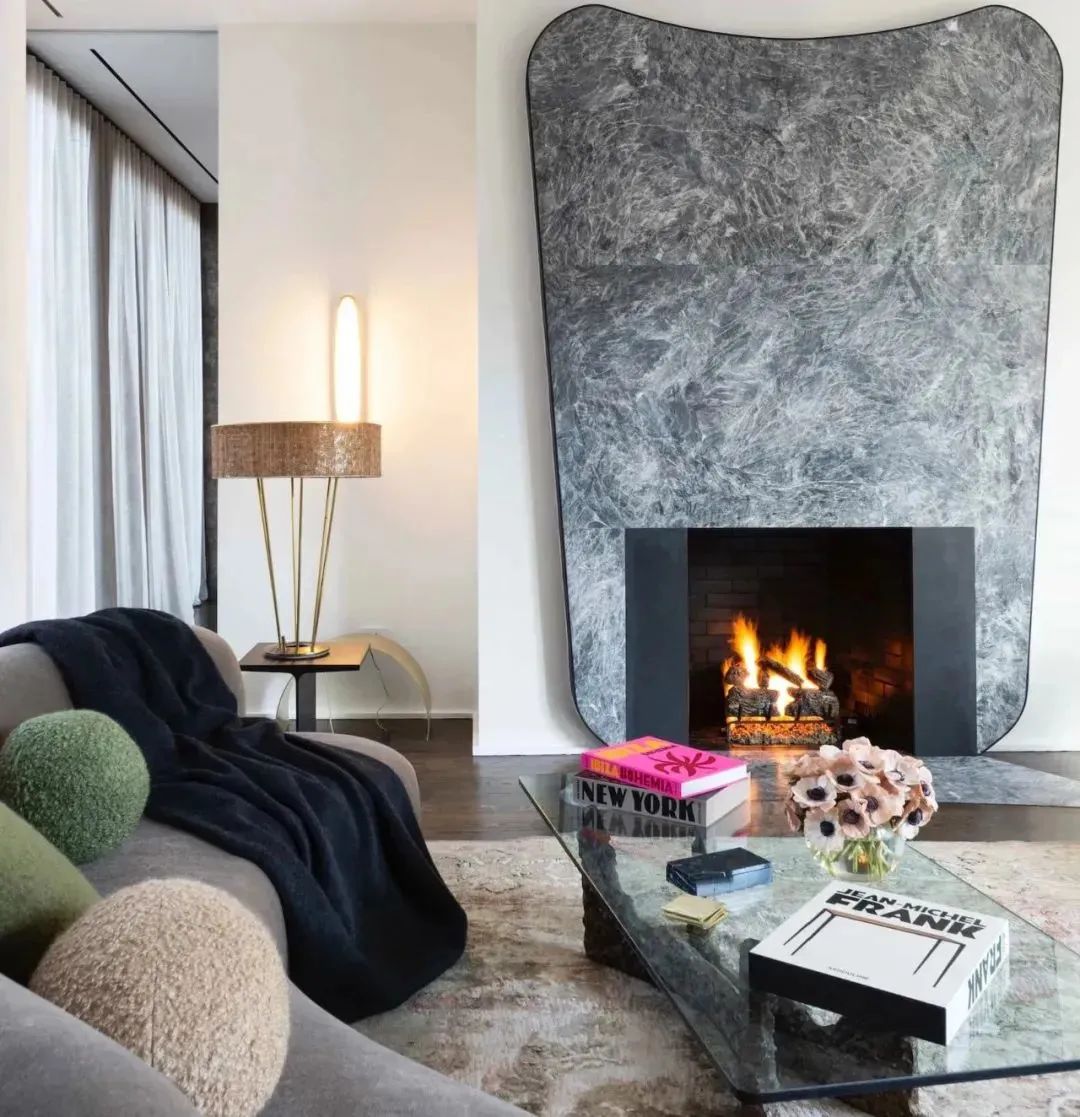 轻奢风电视背景墙大理石灰,新中式高级灰大理石电视背景墙