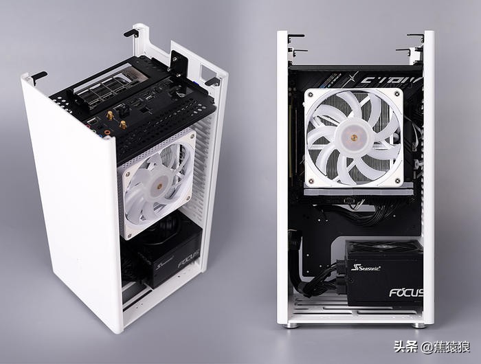 12600K+STRIXB660-I+RTX3060，AKLLAA5立式ITX机箱装机展示