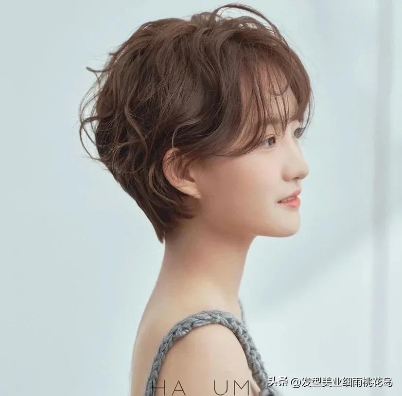 女生超短发烫发图,超短发烫发凌乱烫