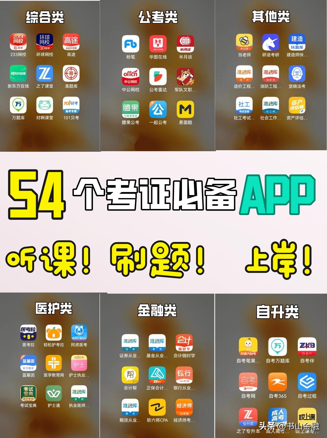 54个考证必备APP|大学生考证规划‼