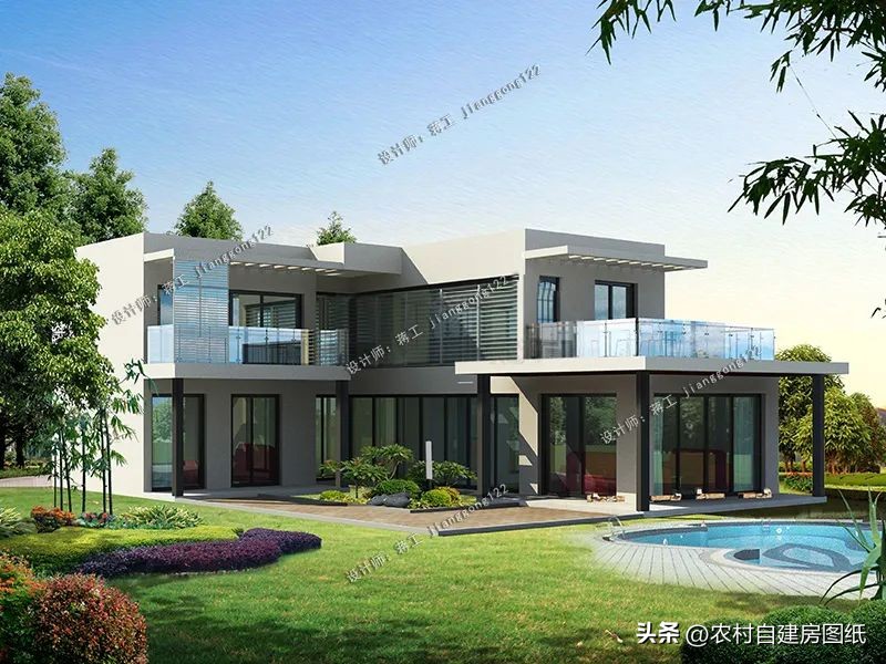 现代风农村三层现代简约小别墅,现代极简风别墅农村二层