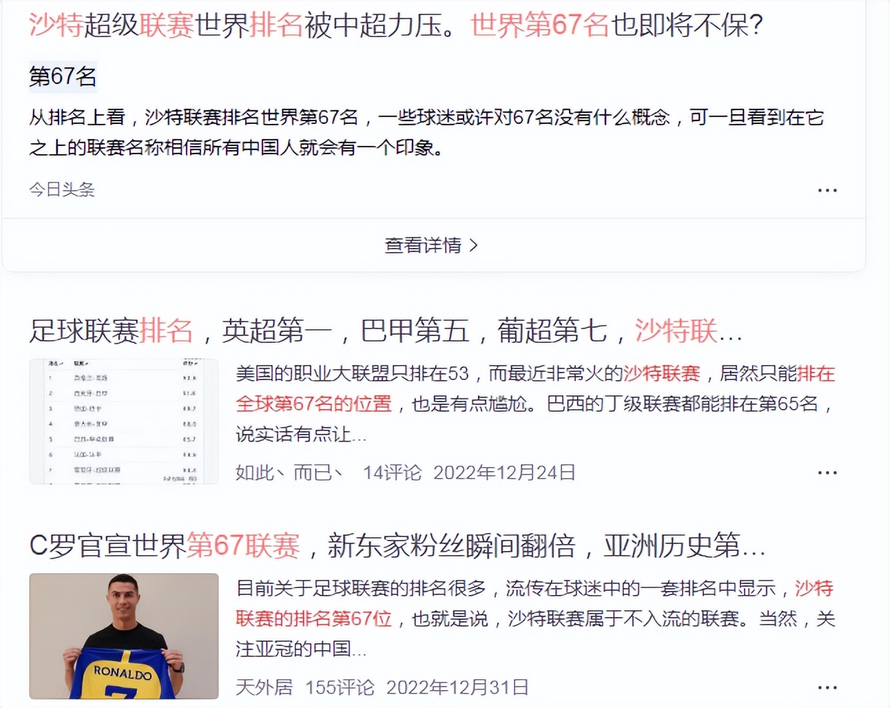 沙特联赛直播c罗比赛成绩,沙特联赛排名世界第几