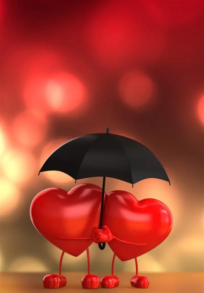 立体爱心壁纸背景图,心形壁纸背景闪图