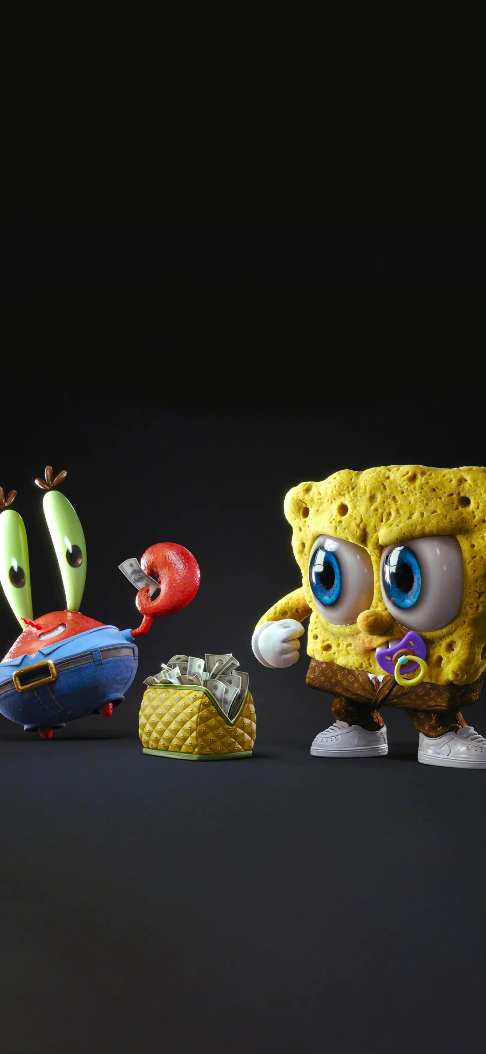 海绵宝宝壁纸iphone专用,手机壁纸动漫海绵宝宝