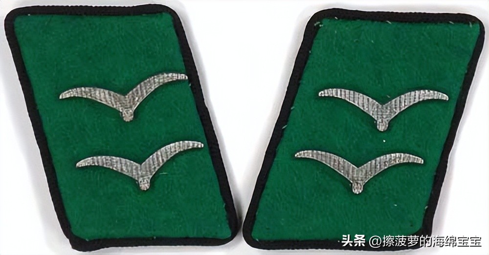 二战德国空军军衔标志,二战德国军衔级别对照表