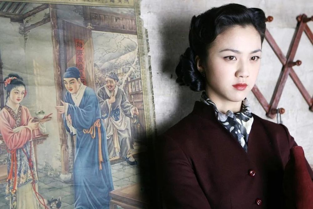 40岁汤唯穿裙子,汤唯穿绿裙长发飘飘