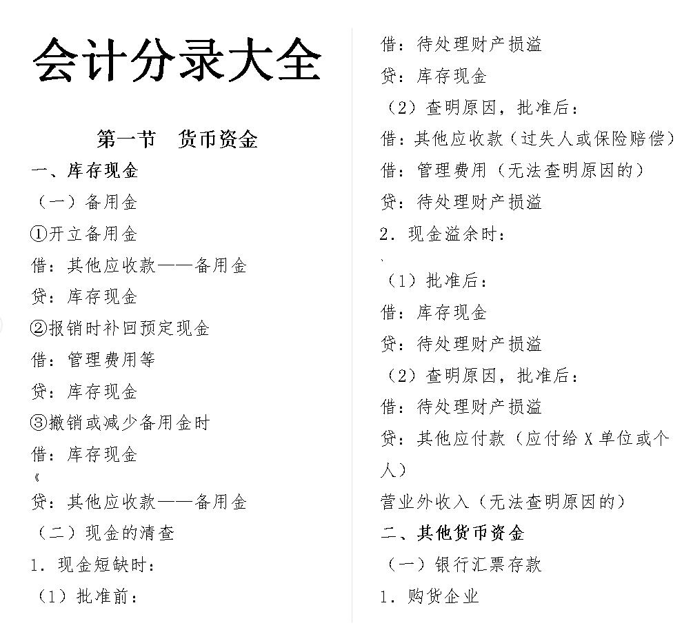 35页常用会计分录大全好记又实用,10个会计分录技巧